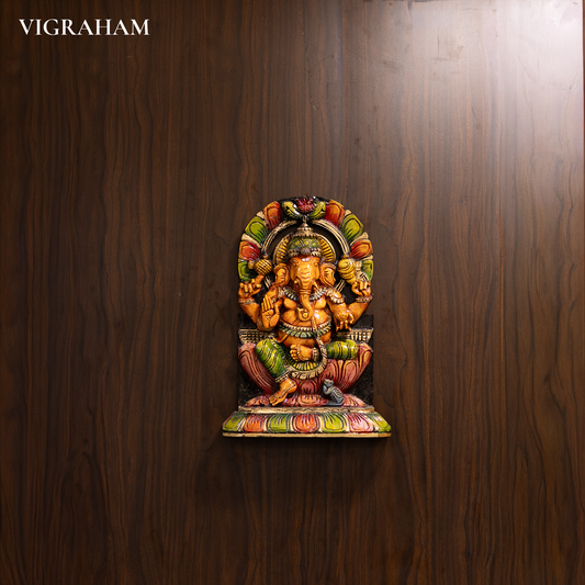 Vinayagar Yellow Colour Wall Panel