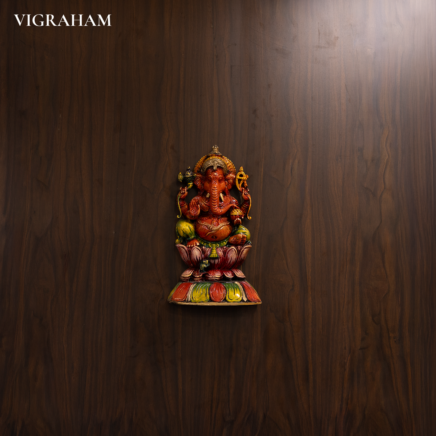 Vinayagar Orange Colour Wall Panel