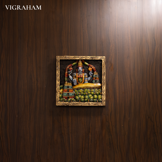 Tirupathi balaji with Trees Wall Panel