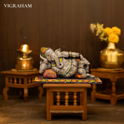 Sleeping Ganesha Grey Colour