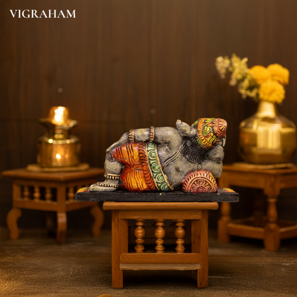 Sleeping Ganesha Grey Colour