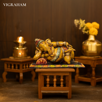 Sleeping Ganesha Yellow Colour