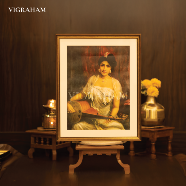 Lady Playing the Veena - Raja Ravi Varma Painting