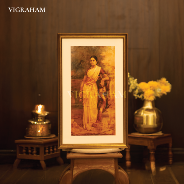 Standing Lady - Raja Ravi Varma Painting