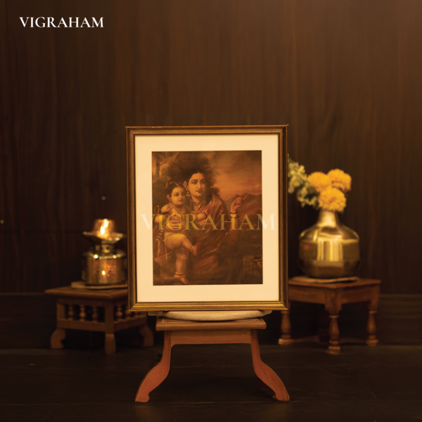 Yashoda Maa with Little Krishna - Raja Ravi Varma Painting