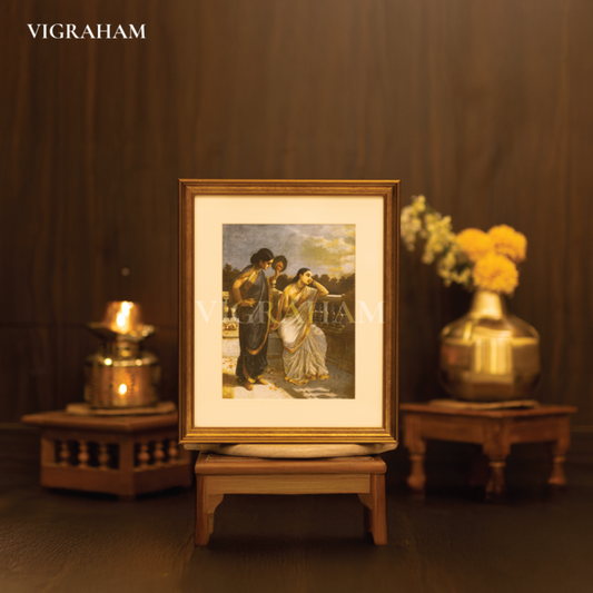 Damayanti Thinking of King Nal (1883) - Raja Ravi Varma Painting