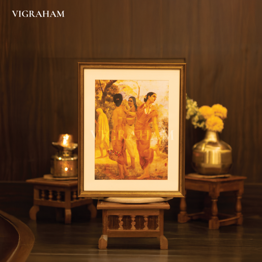 Shakuntala Looks of Love - Raja Ravi Varma Painting