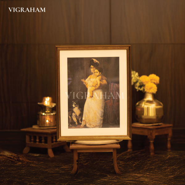 There Comes Papa (1893) - Raja Ravi Varma Painting