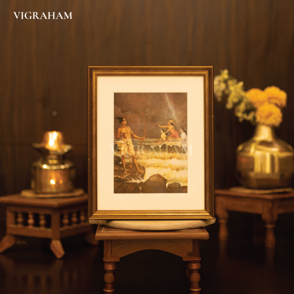 Rama Vanquishes the Sea - Raja Ravi Varma Painting