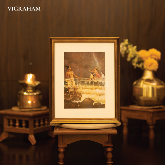 Rama Vanquishes the Sea - Raja Ravi Varma Painting