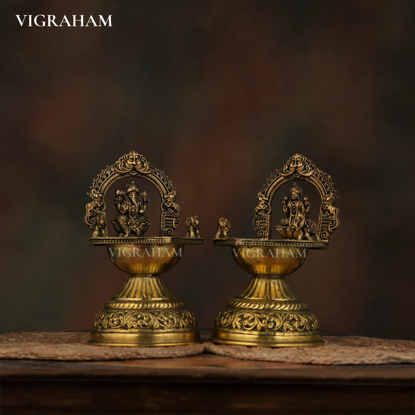LAKSHMI GANESH COMBO LAMP (6 Inch)