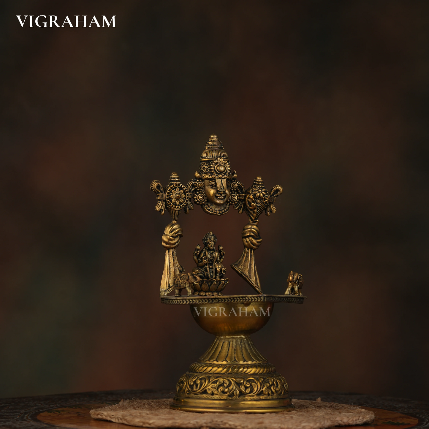 PERUMAL GANESH LAKSHMI LAMP COMBO (8 Inch)