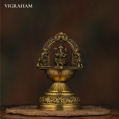 GANESH DIYA LAMP (6 Inch)