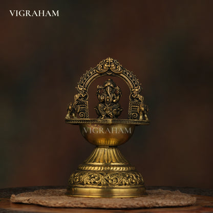 GANESH DIYA LAMP (6 Inch)